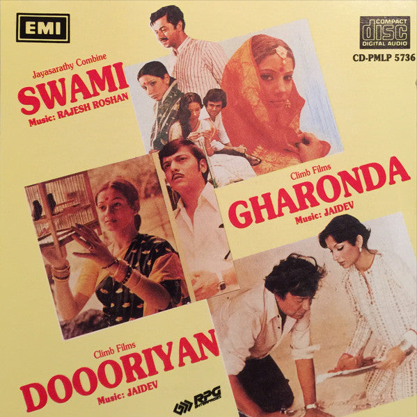 Rajesh Roshan, Jaidev : Swami/ Gharaonda / Doooriyan (CD, Comp)