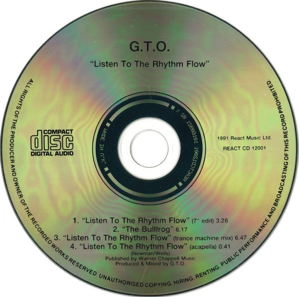 GTO : Listen To The Rhythm Flow / The Bullfrog (CD, Single)