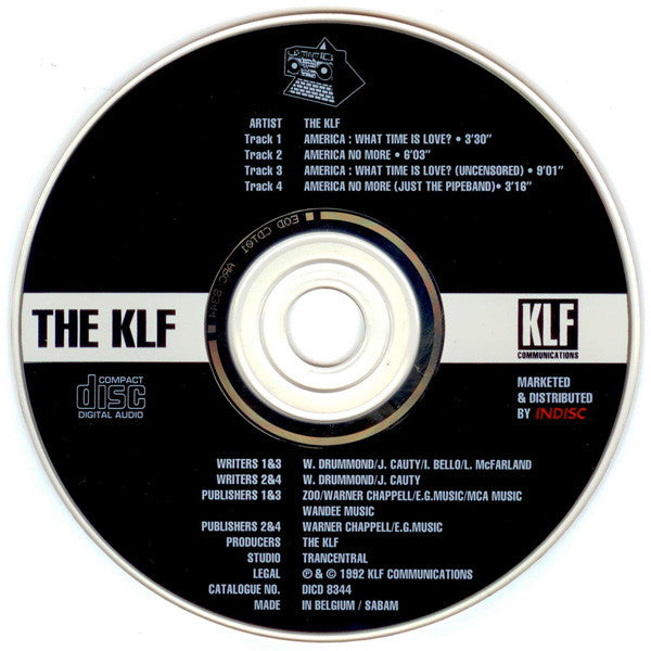 The KLF : America: What Time Is Love? (CD, Maxi)