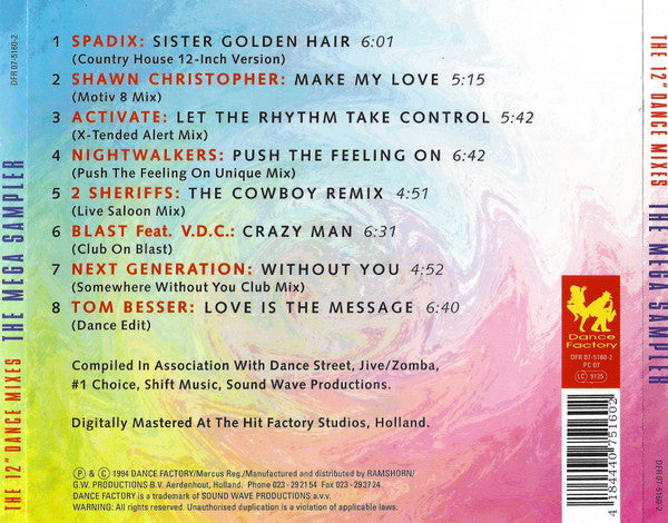 Various : The 12" Dance Mixes The Mega Sampler (CD, Comp)