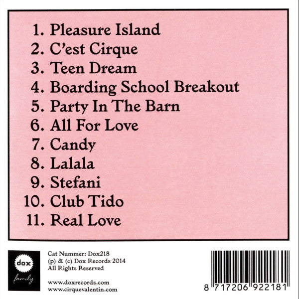 Cirque Valentin : On Pleasure Island (CD, Album)