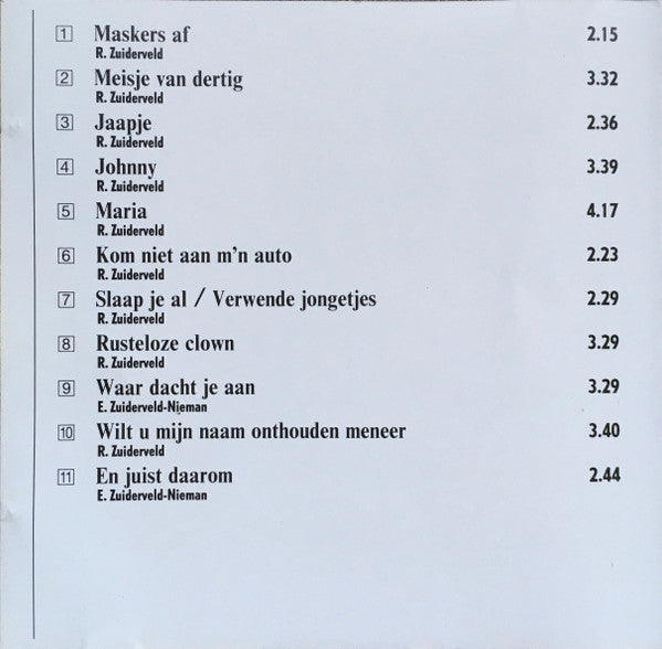 Elly & Rikkert : Maskers Af • Hart Op De Tong (CD, Comp)