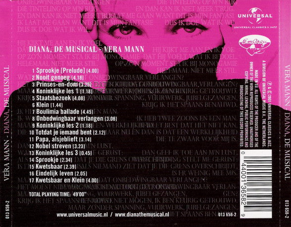 Vera Mann : Diana, De Musical (CD)