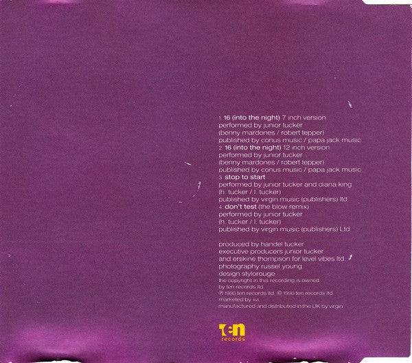 Junior Tucker : 16 (Into The Night) (CD, Single, Sli)