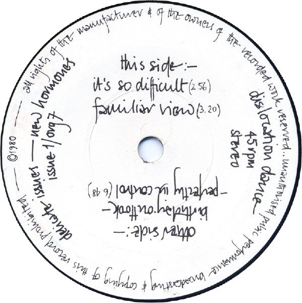 Dislocation Dance : Perfectly In Control (7", EP)