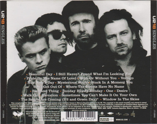 U2 : U218 Singles (CD, Comp)