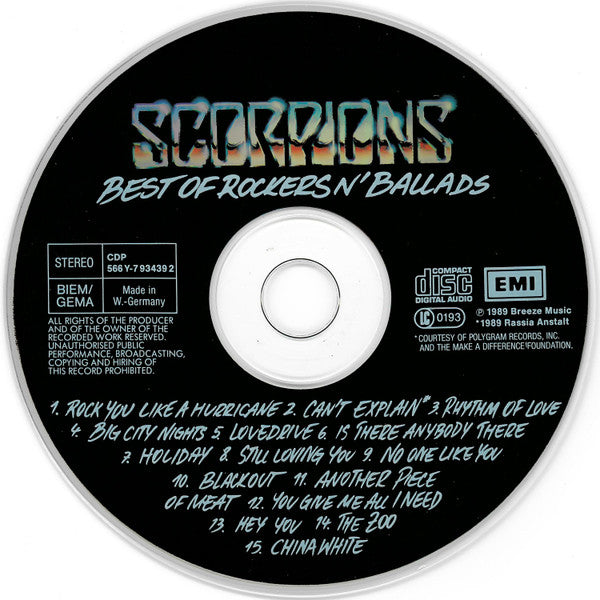 Scorpions : Best Of Rockers N' Ballads (CD, Comp, Club, Bla)