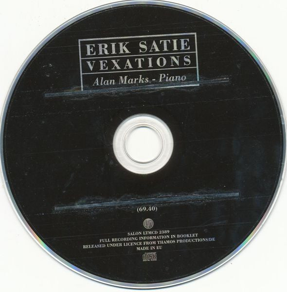Erik Satie, Alan Marks : Vexations (CD, Album)