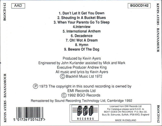 Kevin Ayers : Bananamour (CD, Album, RE, RM)