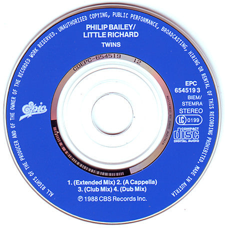 Philip Bailey / Little Richard : Twins (CD, Mini, Maxi)
