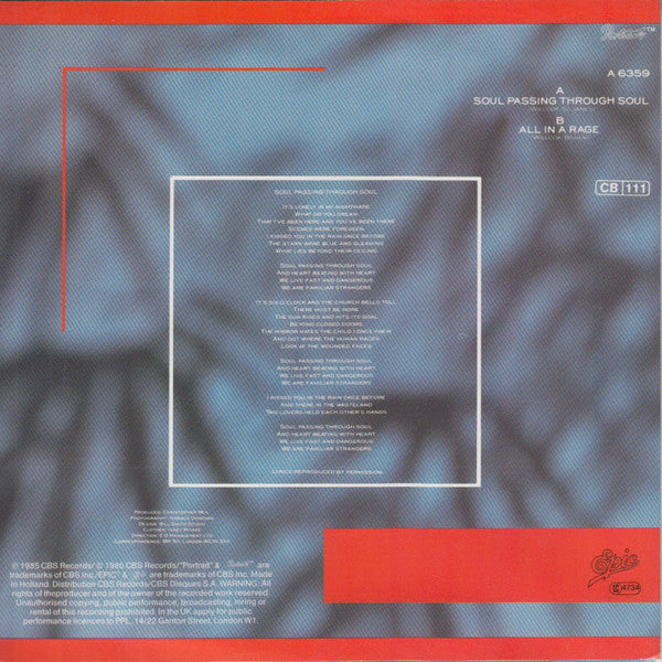 Toyah : Soul Passing Through Soul (7", Single)