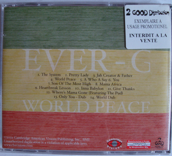 Ever-G : World Peace (CD, Album)