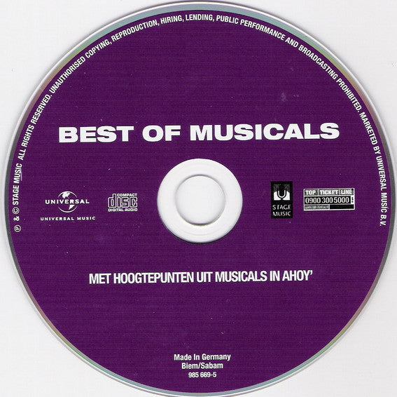 Various : Best Of Musicals - Met Hoogtepunten Uit Musicals In Ahoy (CD, Comp)
