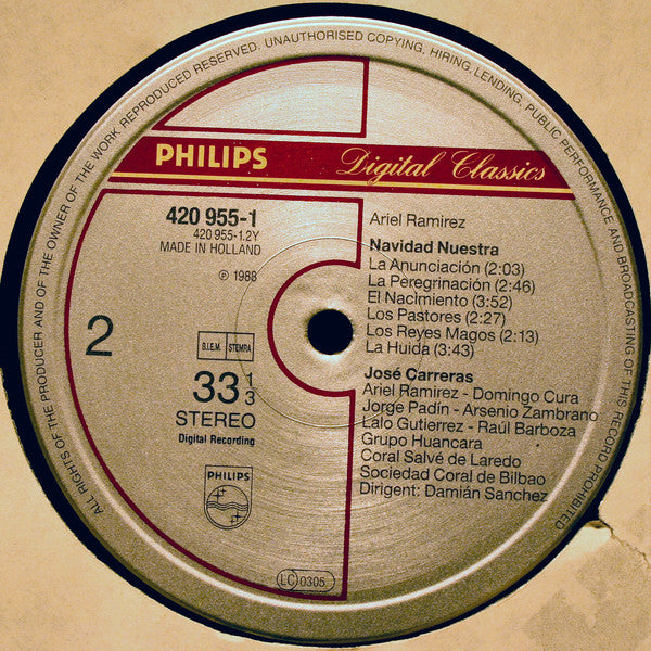 Ariel Ramirez - José Carreras : Misa Criolla • Navidad Nuestra (LP, Album)