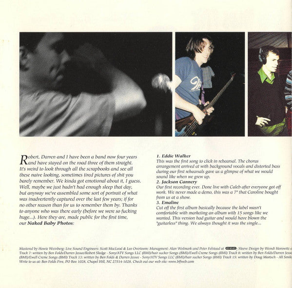 Ben Folds Five : Naked Baby Photos (CD, Comp)