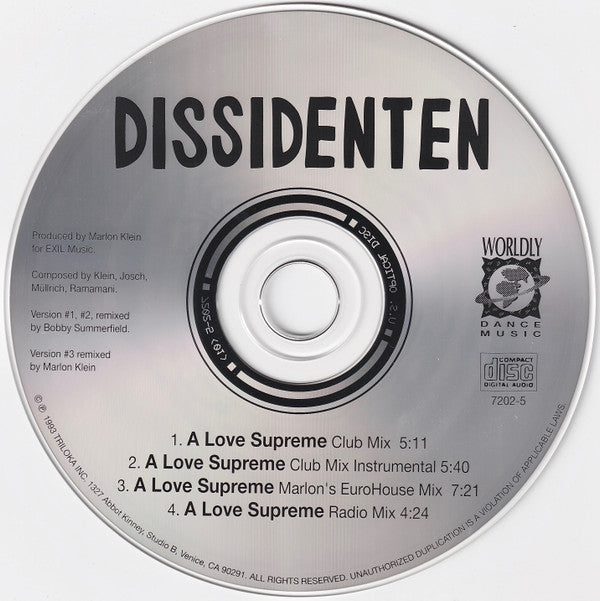 Dissidenten : Love Supreme (CD, Maxi)