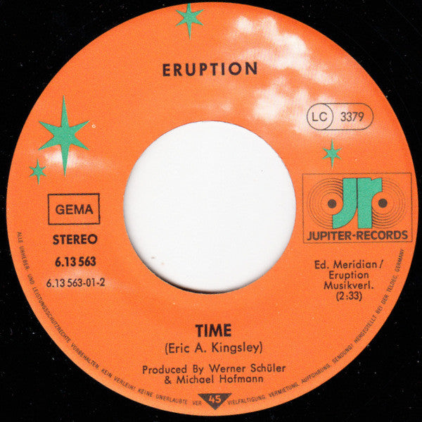 Eruption (4) : Joy To The World (7", Single)