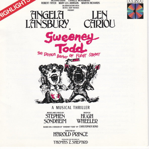 Angela Lansbury, Len Cariou : Sweeney Todd: The Demon Barber Of Fleet Street (Highlights) (CD, Album)