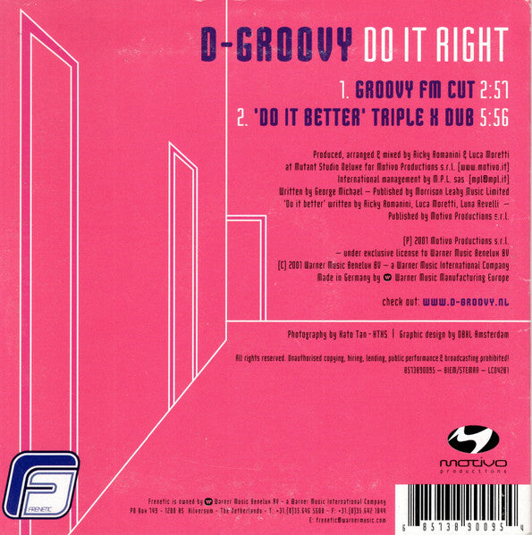 D-Groovy : Do It Right (CD, Single, Car)