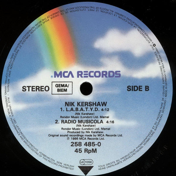 Nik Kershaw : Radio Musicola (12", Single)