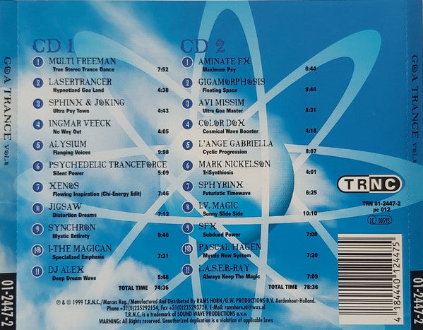 Various : Goa Trance Vol.8 (2xCD, Comp)
