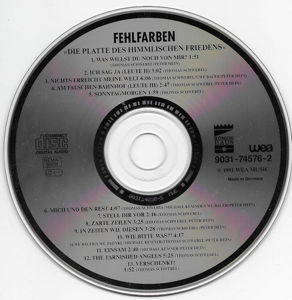 Fehlfarben : Die Platte Des Himmlischen Friedens (CD, Album, RE, RP)