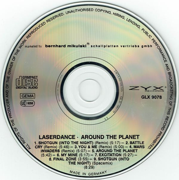 Laserdance : Around The Planet (CD, Album)