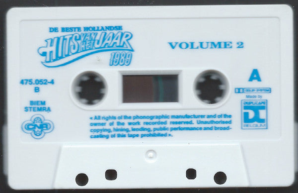 Various : De Beste Hollandse Hits Van Het Jaar 1989 Volume 2 (Cass, Comp)
