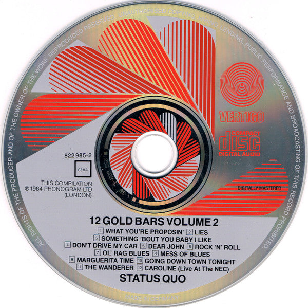 Status Quo : 12 Gold Bars Volume II (CD, Comp, RE)