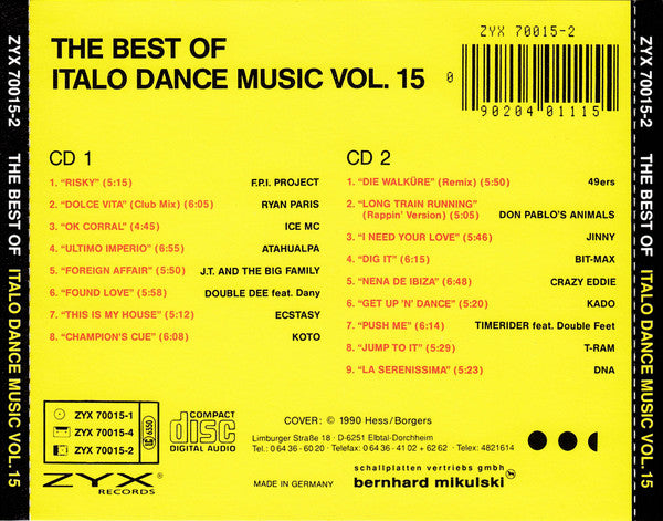 Various : The Best Of Italo Dance Music Vol. 15 (2xCD, Comp)