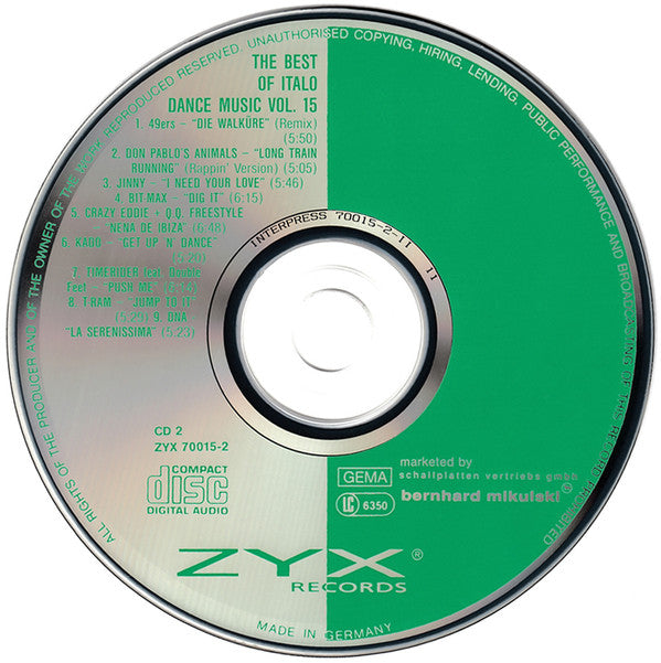 Various : The Best Of Italo Dance Music Vol. 15 (2xCD, Comp)