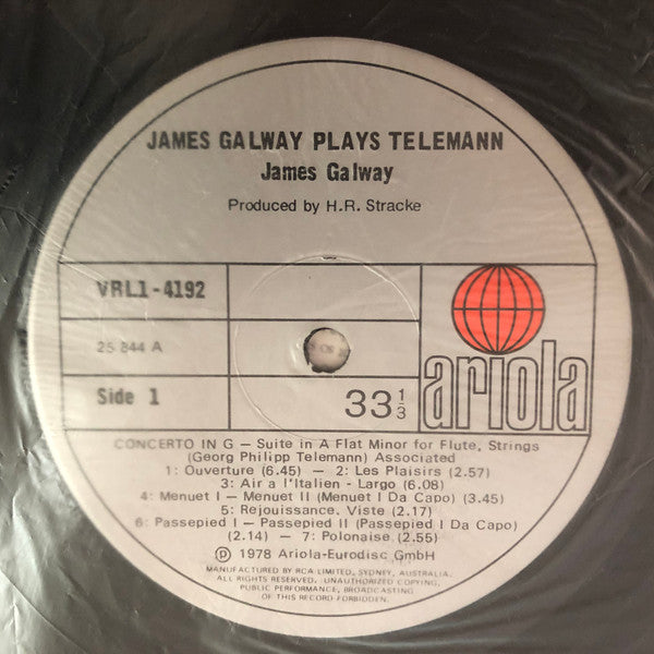 James Galway : Plays Telemann (LP)