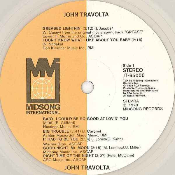 John Travolta : John Travolta (LP, Comp, Ltd, Cle)