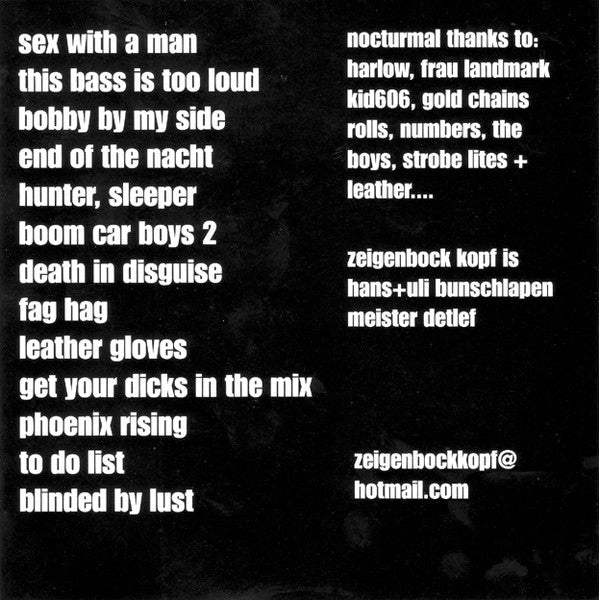 Zeigenbock Kopf : Nocturnal Submissions (CD, Album)