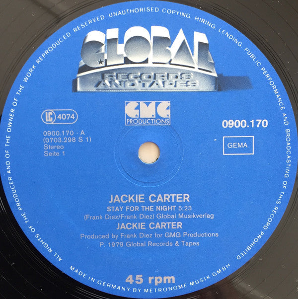 Jackie Carter : Stay For The Night (12", Ltd)