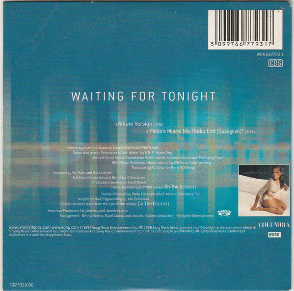 Jennifer Lopez : Waiting For Tonight (CD, Single)