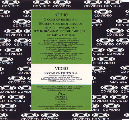 Dexys Midnight Runners & The Emerald Express : Come On Eileen (CDV, 5", Single, PAL)