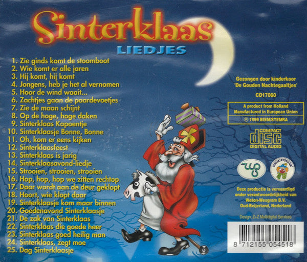 De Gouden Nachtegaaltjes : Sinterklaas Liedjes (CD, RE)