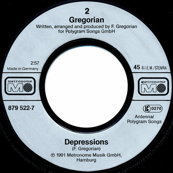 Gregorian (3) : So Sad (7", Single)