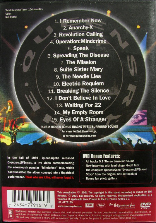 Queensrÿche : Operation: Livecrime (DVD, RE, Multichannel)