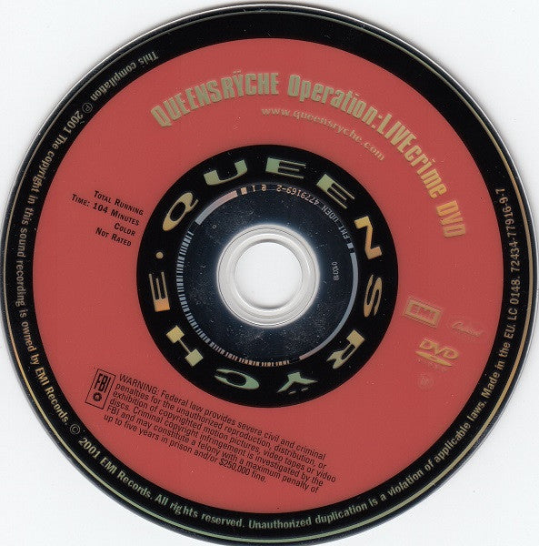 Queensrÿche : Operation: Livecrime (DVD, RE, Multichannel)