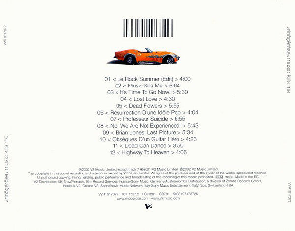Rinôçérôse : Music Kills Me (CD, Album)