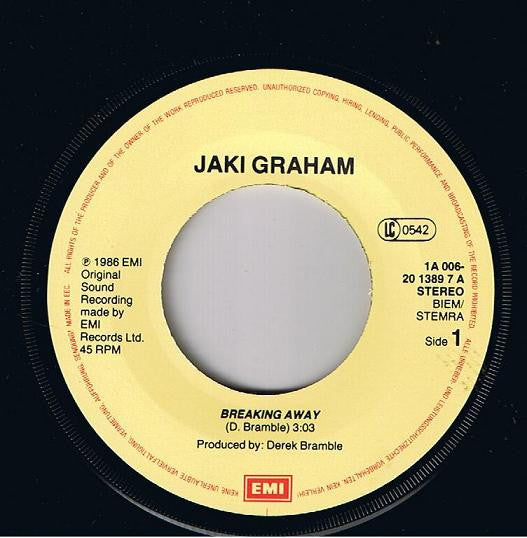 Jaki Graham : Breaking Away (7", Single)