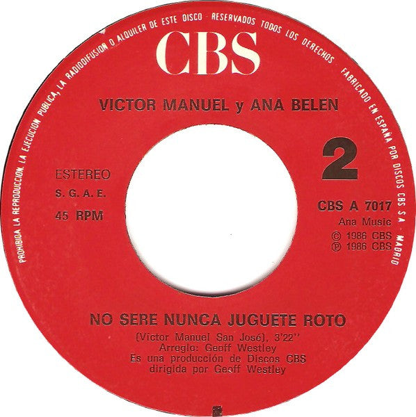 Ana Belén Y Víctor Manuel : La Puerta De Alcalá (7", Single)