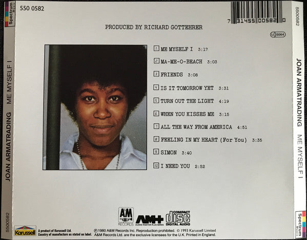 Joan Armatrading : Me Myself I (CD, Album)