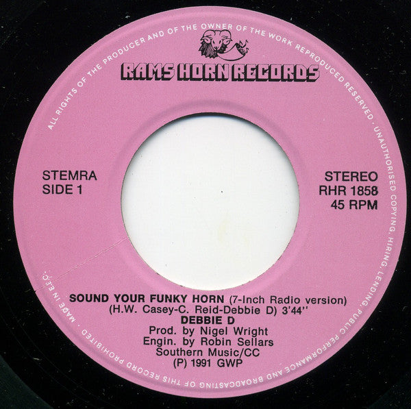 Debbie D : Sound Your Funky Horn (7", Single)