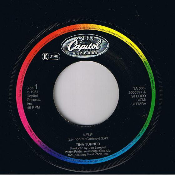 Tina Turner : Help (7", Single)