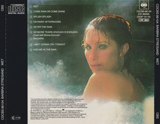 Barbra Streisand : Wet (CD, Album)
