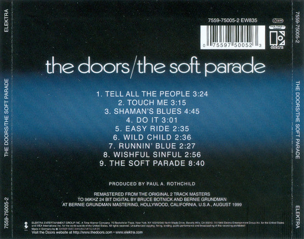The Doors : The Soft Parade (CD, Album, RE, RM, RP, WME)