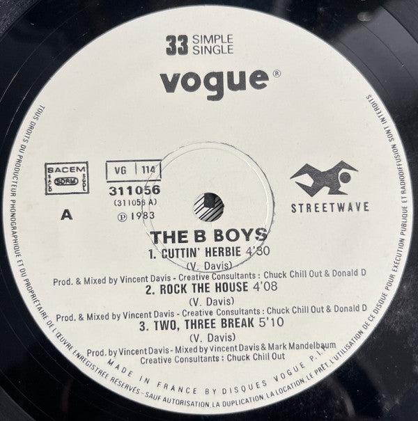 The B-Boys : Rock The House / Cuttin' Herbie (12")